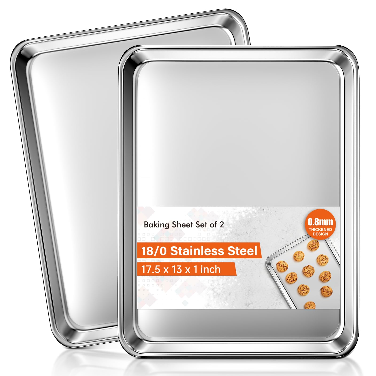 Yuiicaov nonstick-friendly stainless steel sheet with smooth surface