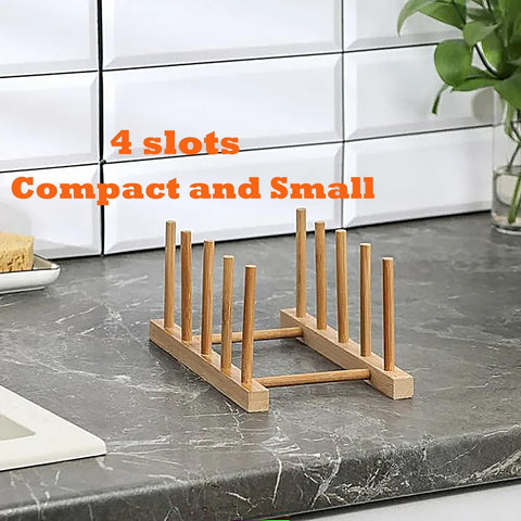 Yuixoseu 4-slot rack for cabinet storage of plates and cutting boards
