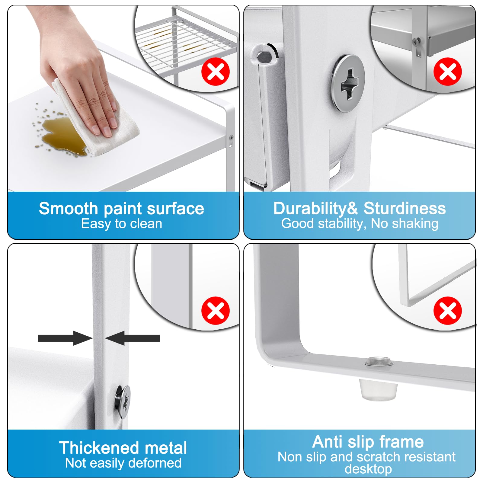 Yuleimy expandable shelf extension pieces enable customized length.