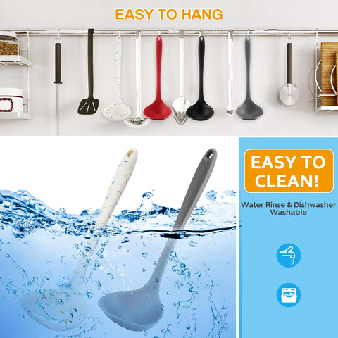 YuLohass ladle with hanging hole features for organized storage