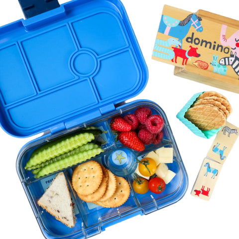 Yumbox Original dishwasher-safe inner tray eases cleanup.