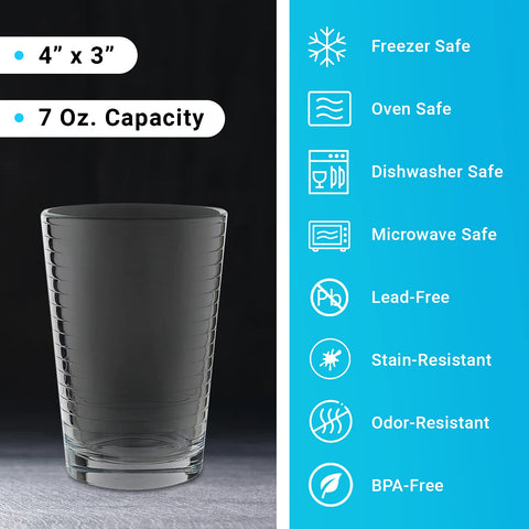 Yumchikel clear 7oz glass enhances beverage presentation at any table