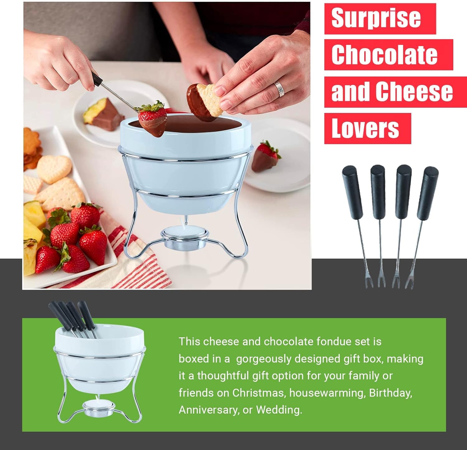 Yumchikel serving ideas with fruit and marshmallows.