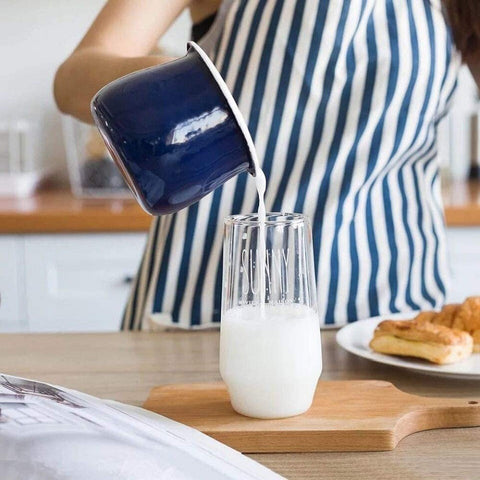 YumCute Home enamel milk pot midnight blue heat distribution for even warming