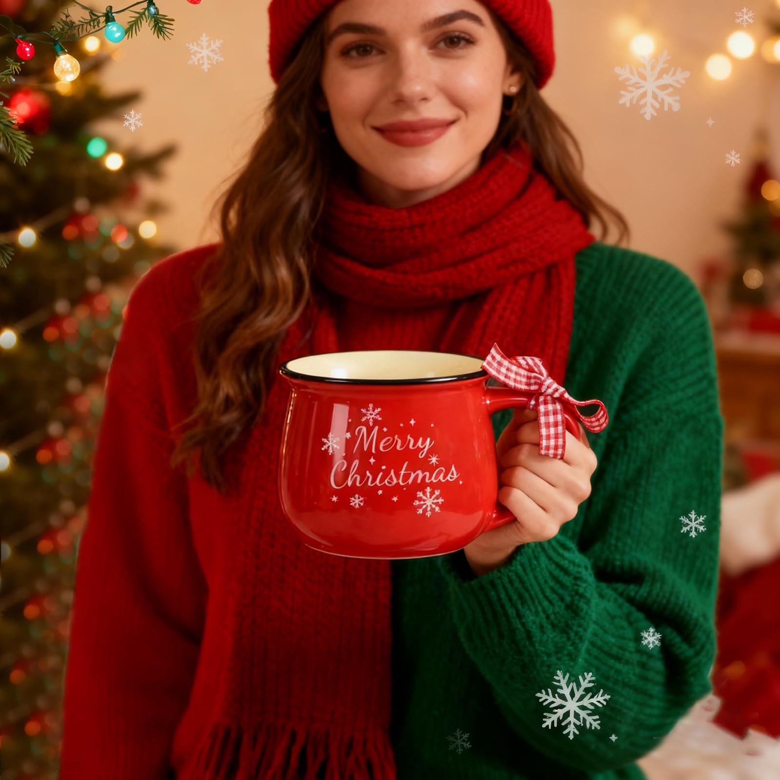 Yumiio ceramic mug with glossy finish seen during cozy fireplace evenings.
