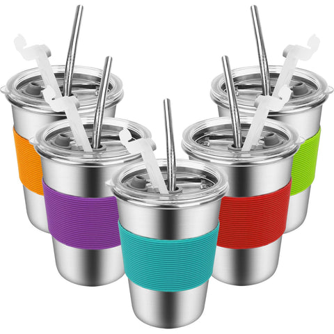 Yummy Sam 12oz stainless steel cups for kids on the go.