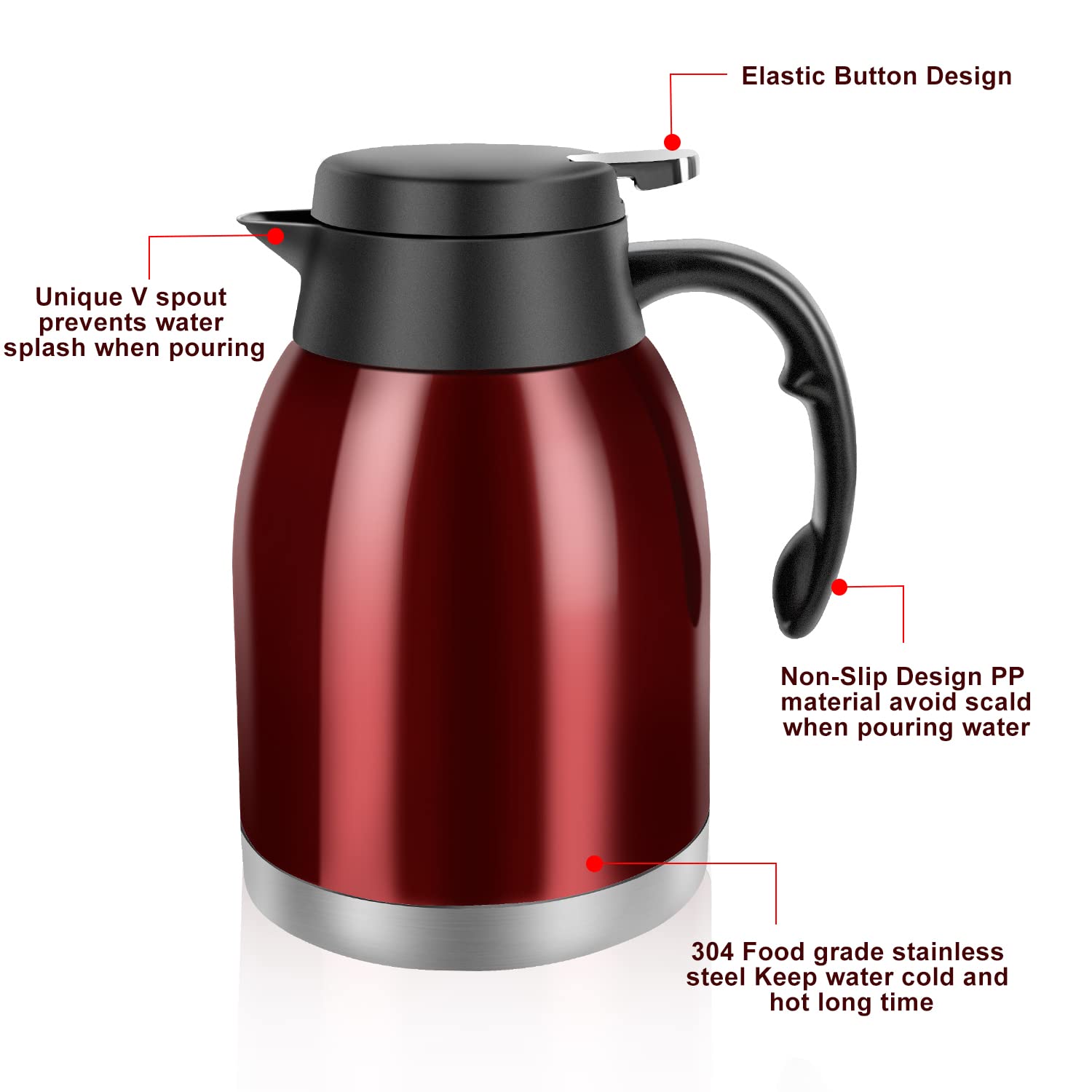 Yummy Sam carafe used for coffee, tea, juice, or other beverages.