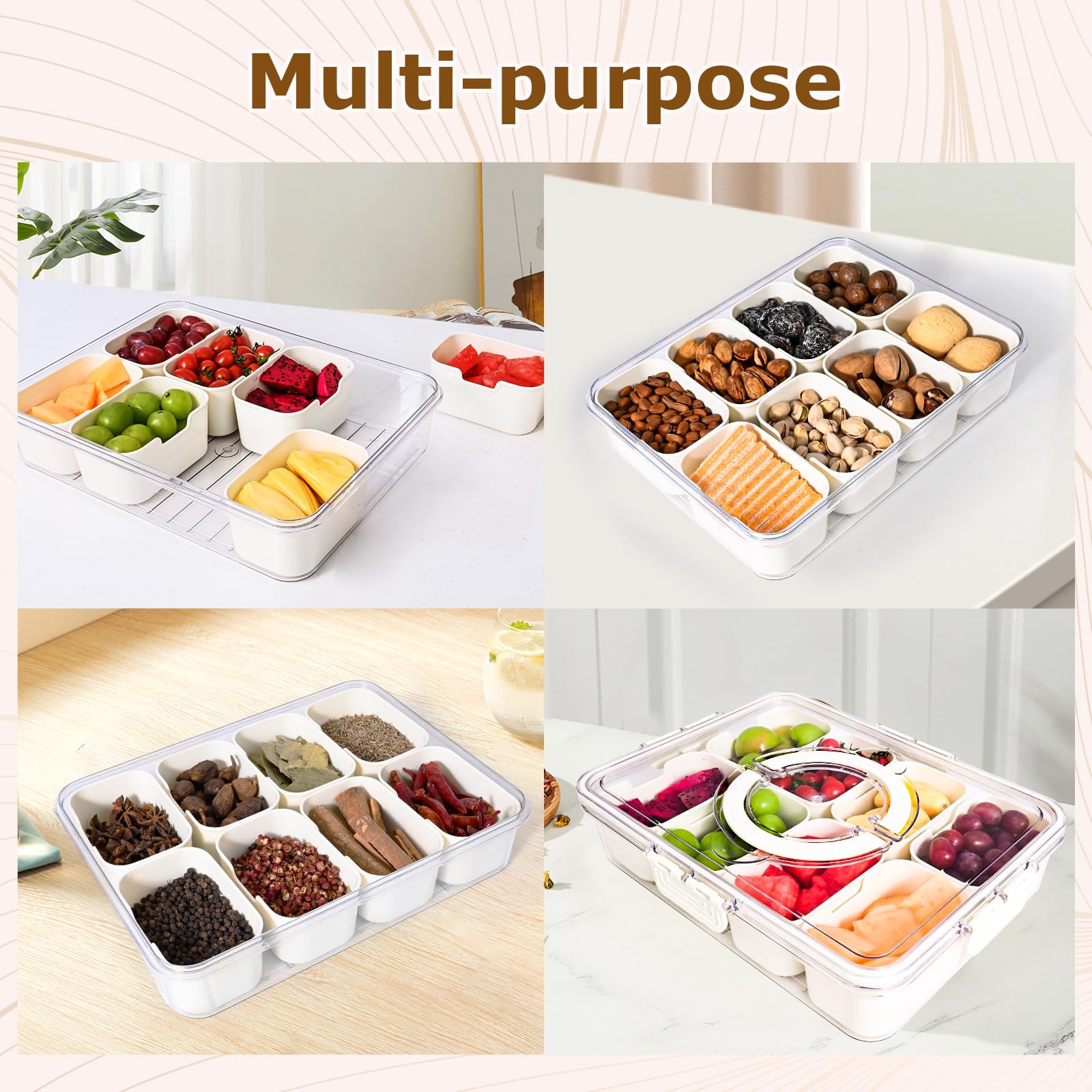 YUMUN Snackle Box portable handle for easy transport on trips.
