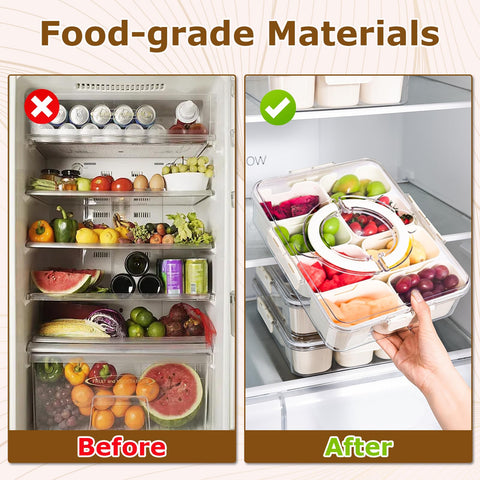 YUMUN Snackle Box with removable compartments for flexible layout.