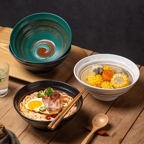 YUN TAO 8-inch ramen bowls for noodles and soups