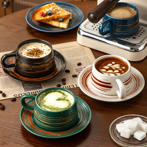 YUN TAO ceramic cups are dishwasher-safe and microwave-safe for easy cleanup.