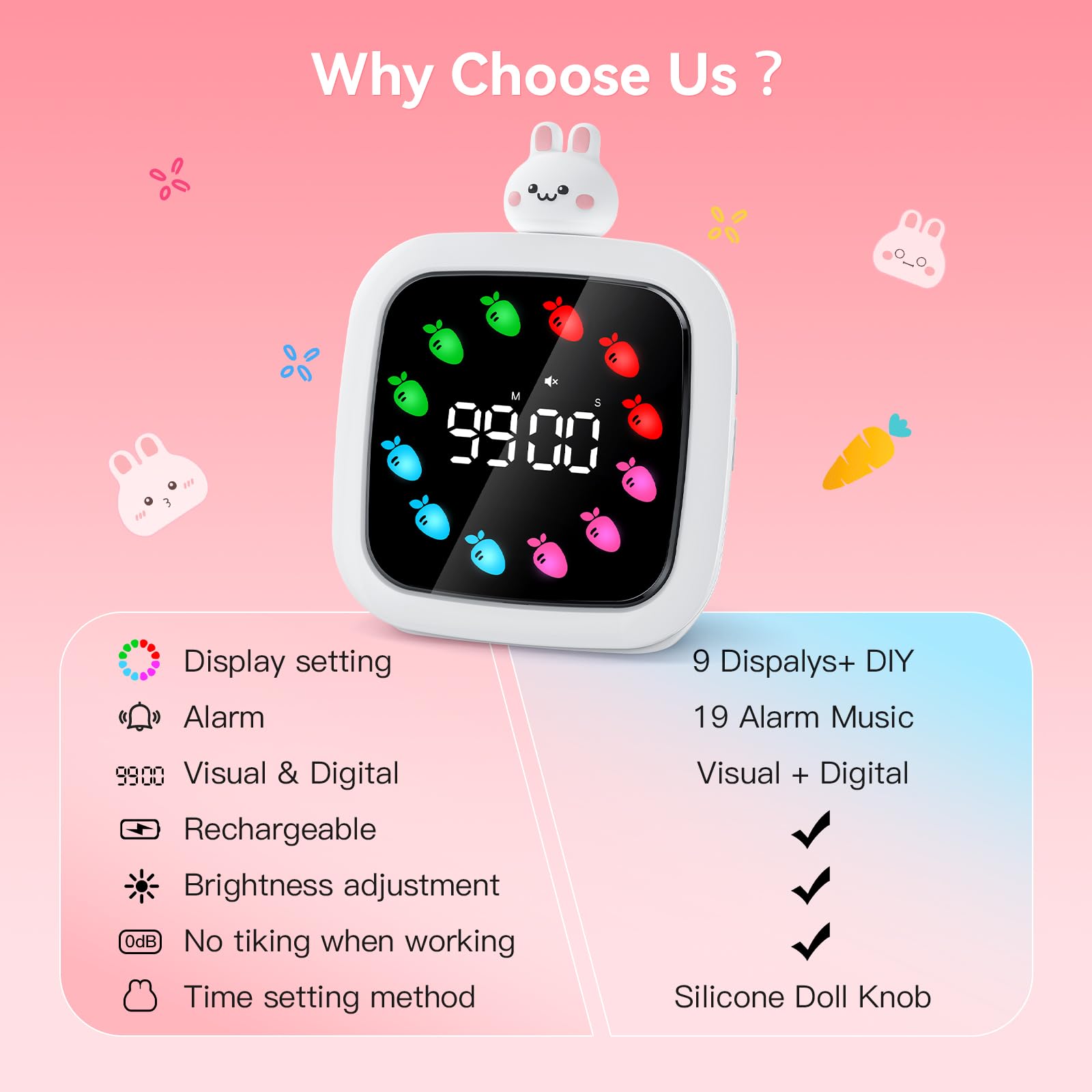 Yunbaoit 19 ringtones offer gentle reminders for routines.
