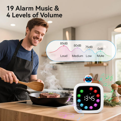 Yunbaoit visual timer planet display with nine colors for focus sessions