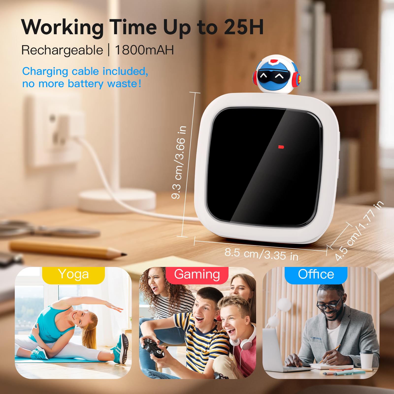 Yunbaoit rechargeable timer charging for extended daily use