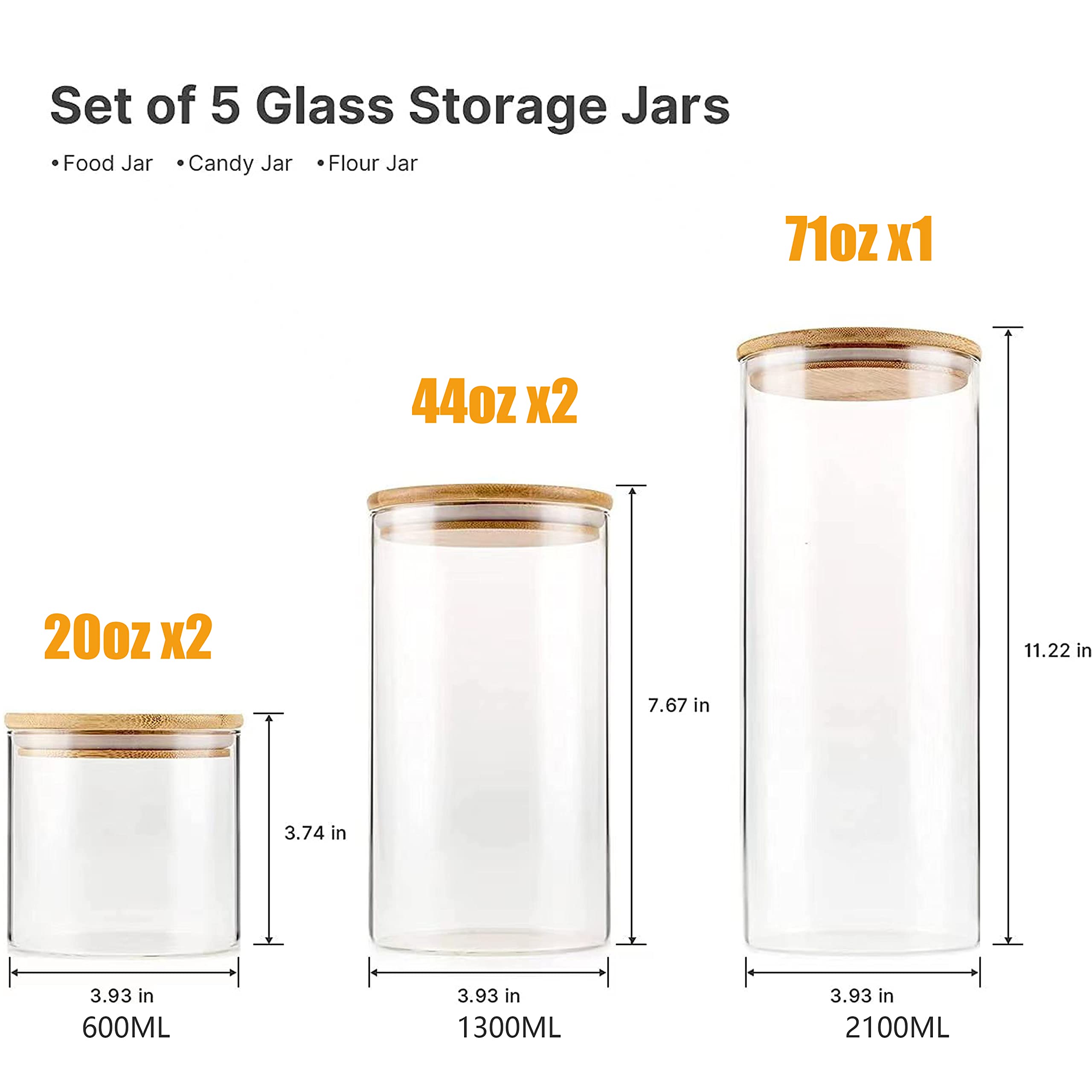 YUNCANG bamboo-lid jars dishwasher-safe for easy cleaning after cooking