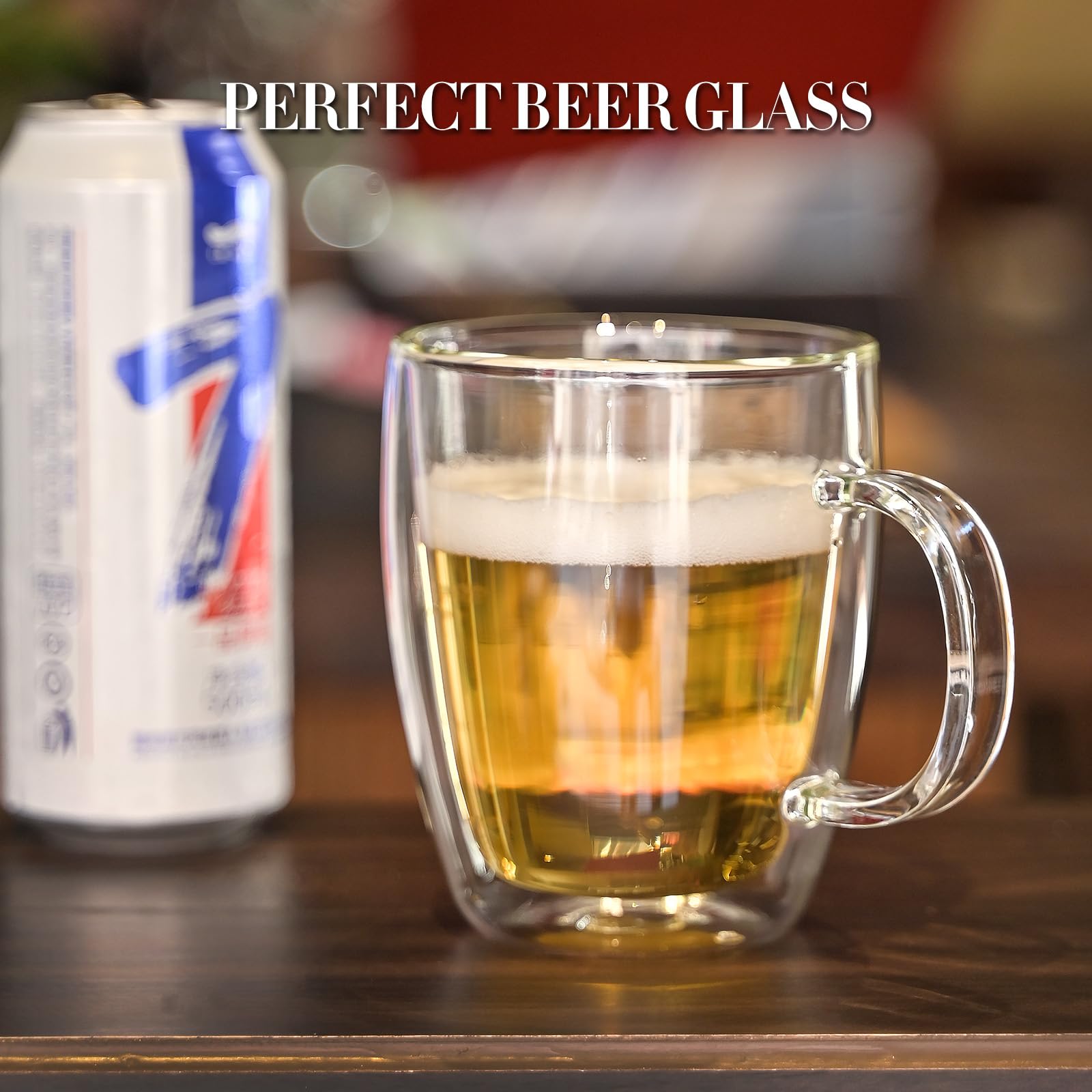 YUNCANG espresso cappuccino mug in clear glass enhances crema and aroma.