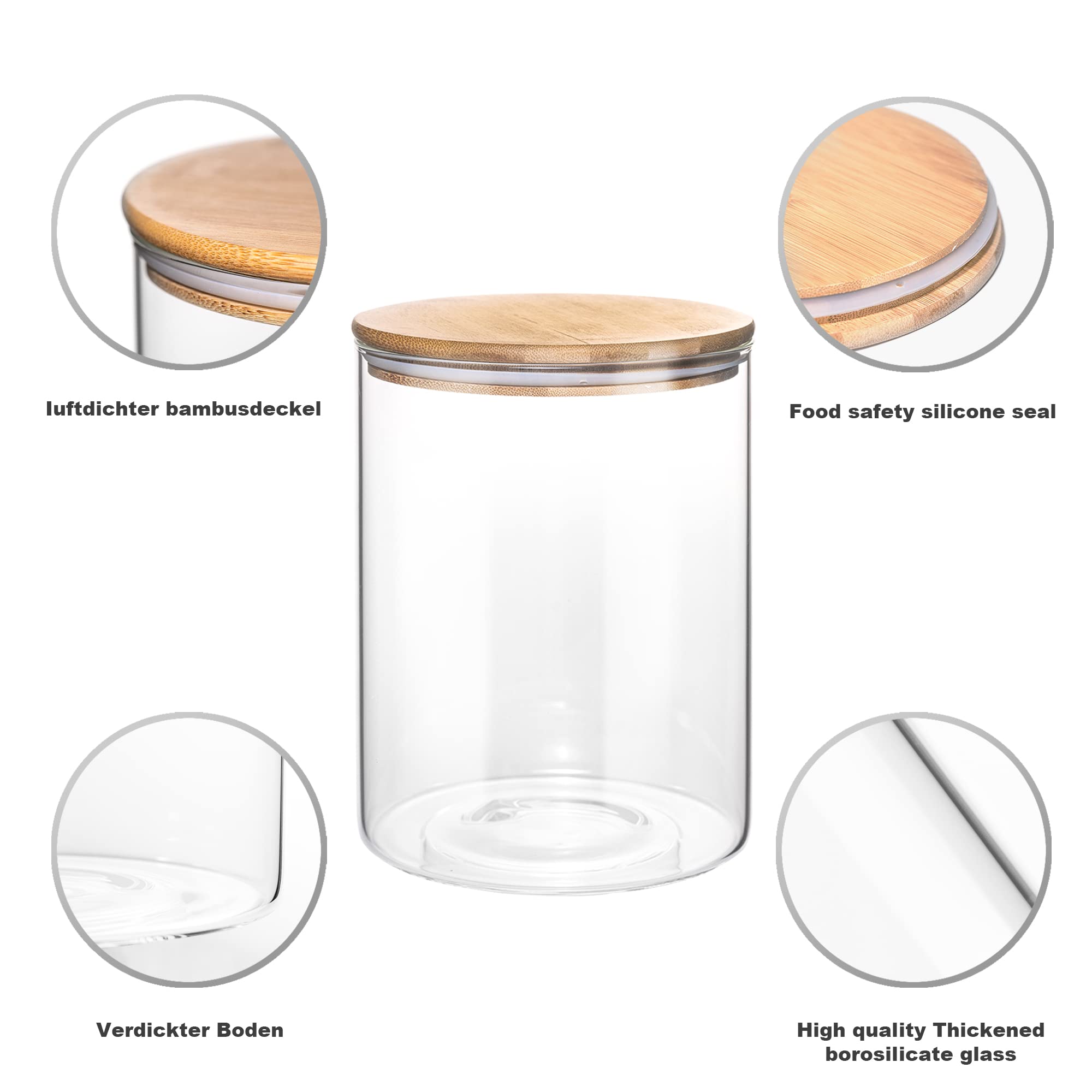 YUNCANG rice sugar flour spice jar for bulk dry goods at a glance