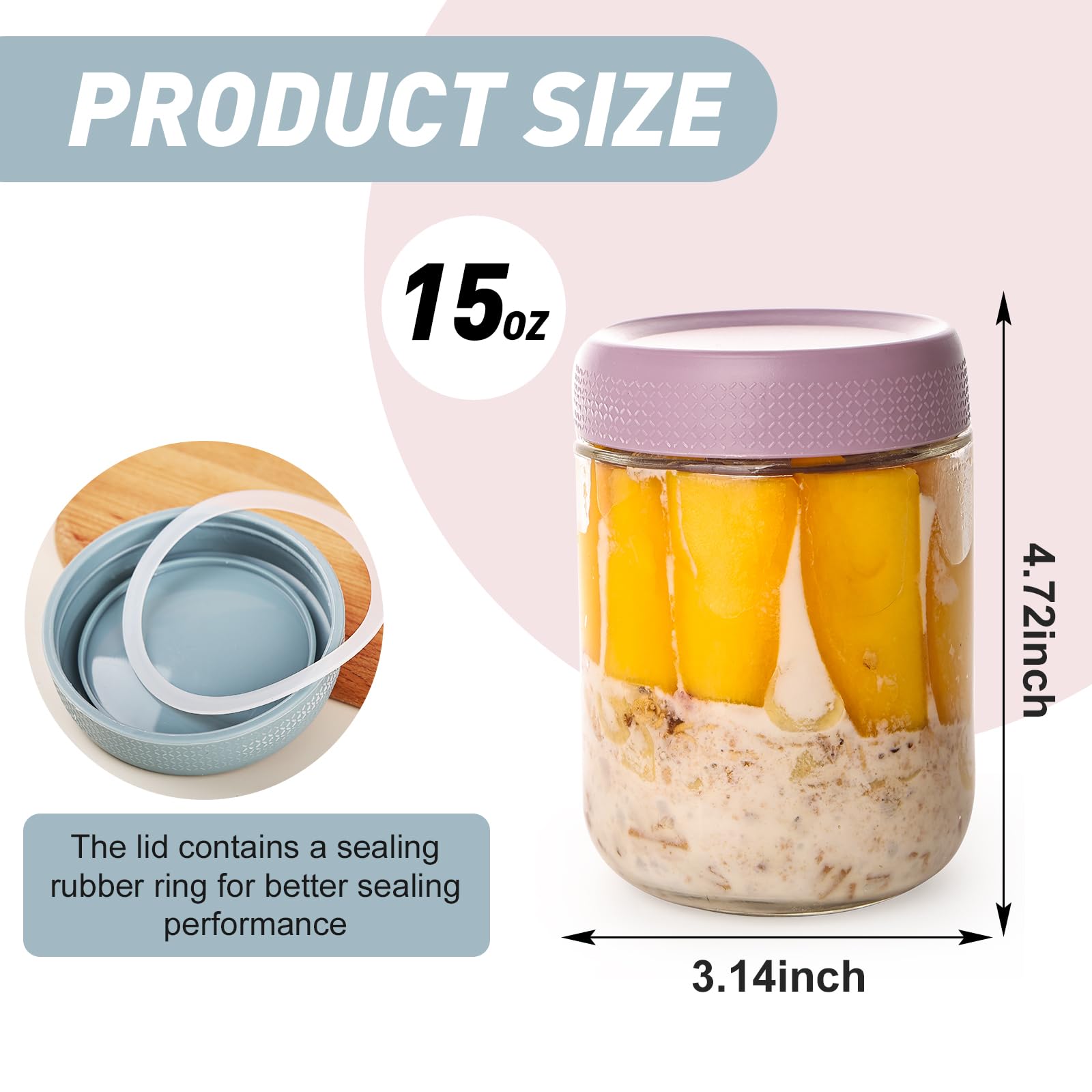 YUNCANG versatile storage for sugar, spices, yogurt, snacks.