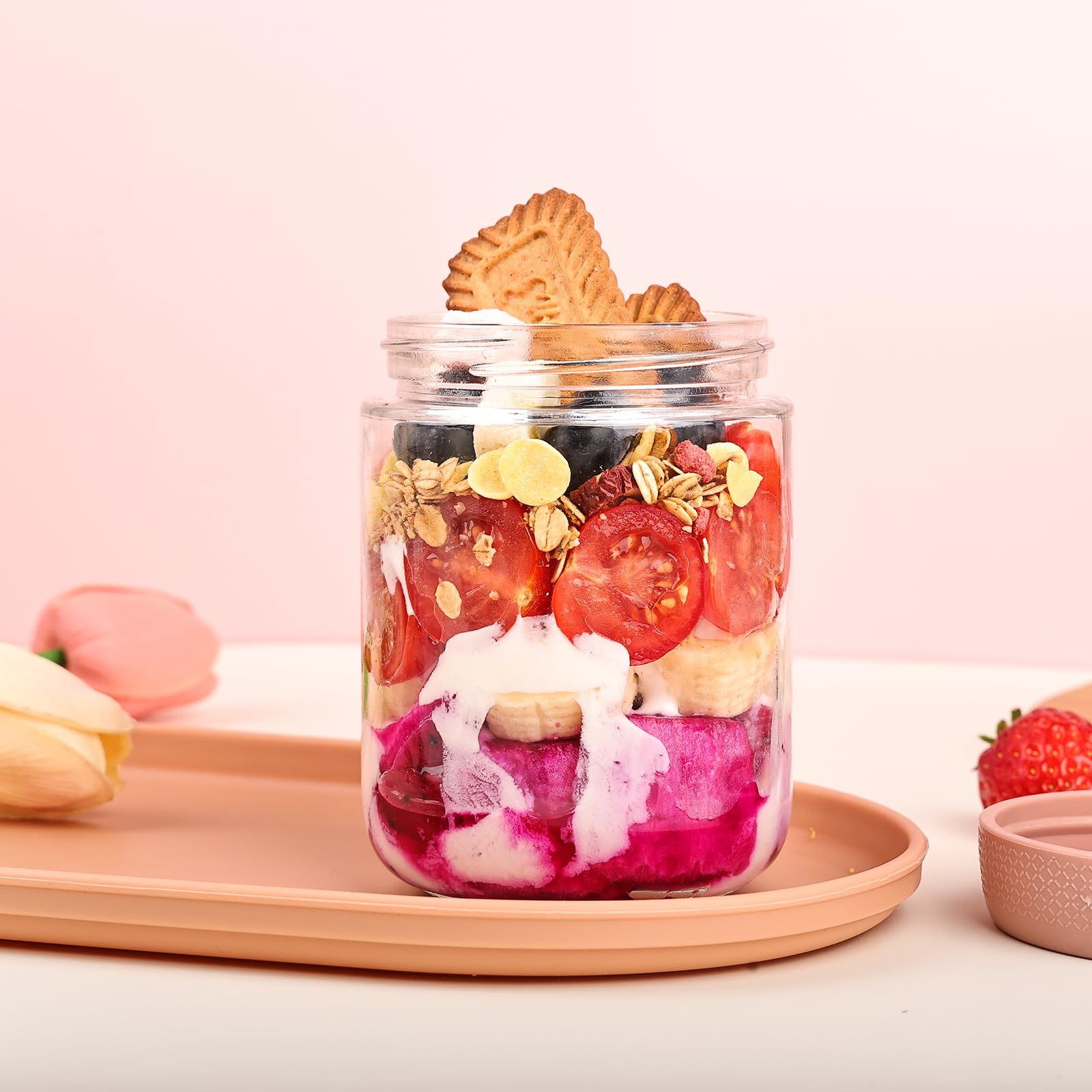 YUNCANG stackable design saves fridge and pantry space.
