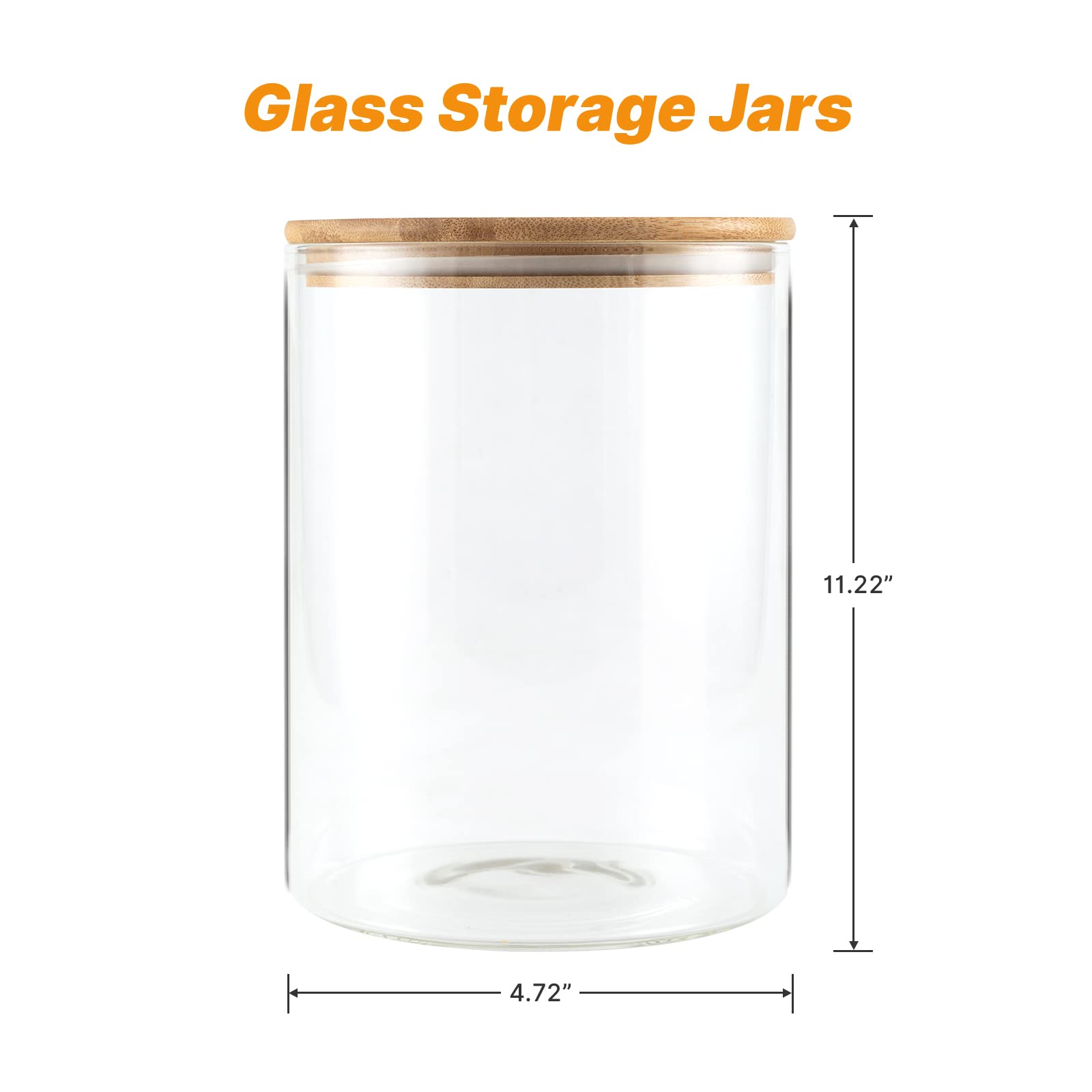 YUNCANG stackable pantry canister with bamboo lid keeps ingredients organized and visible
