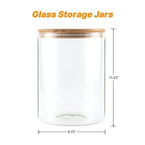 YUNCANG stackable pantry canister with bamboo lid keeps ingredients organized and visible