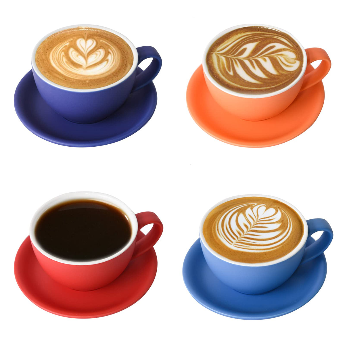 Yundu latte cup blue 10oz for café-style cappuccinos at home