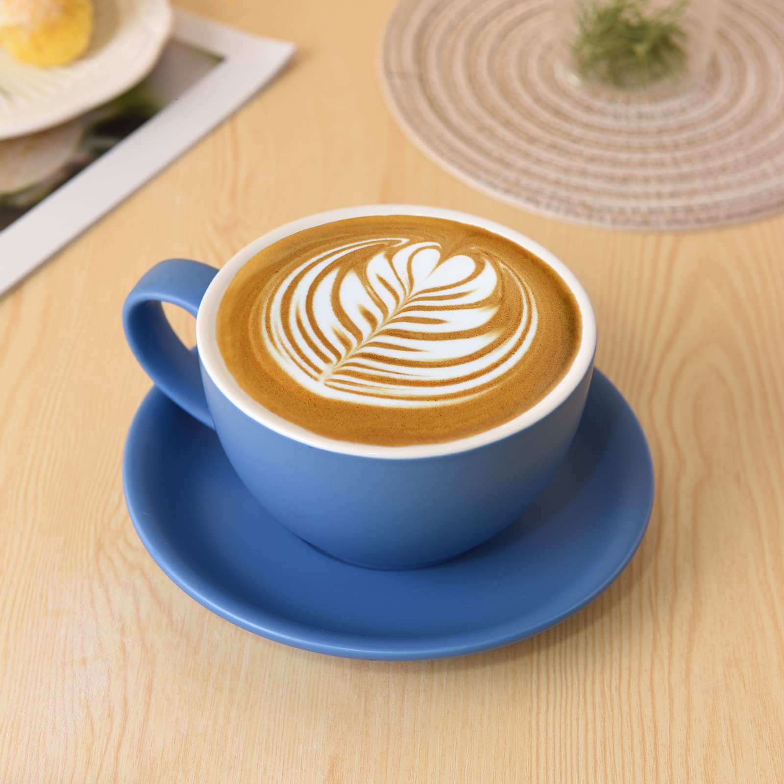 Yundu latte cup orange 10oz for morning tea rituals