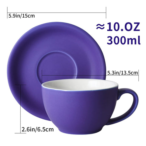 Yundu latte cup purple 10oz for lattes and macchiatos