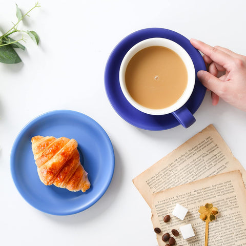 Yundu latte saucer crimson protects surfaces while you sip