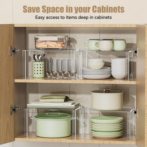 YUNEASELF heavy-duty 4mm acrylic bars support glass bottles and bowls safely.