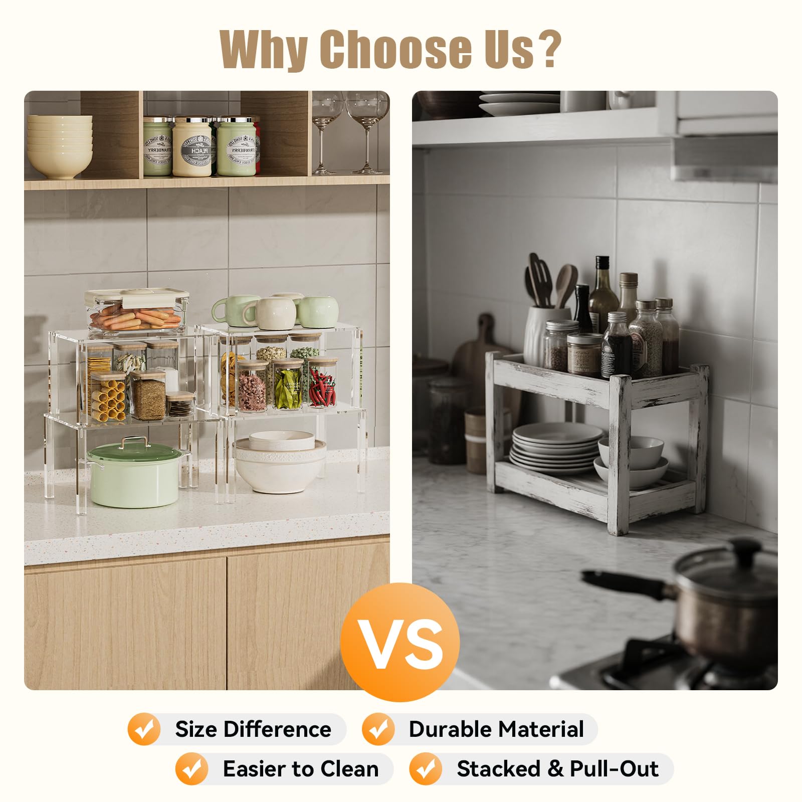 YUNEASELF non-slip gel dots keep shelves steady during use.