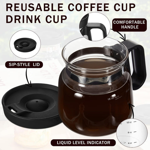 Yungyan clear glass mug with black accents highlighting modern contrast