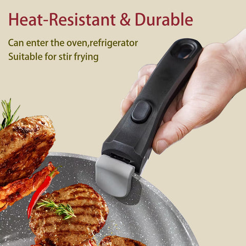Yunlnny universal pan handle assembly shown on diverse cookware for quick upgrades.