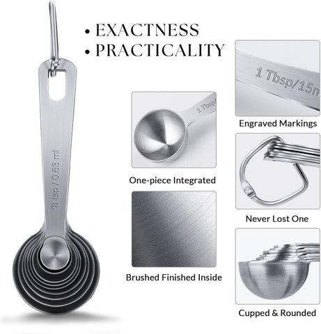 YUNNKEEY dishwasher-safe spoons simplify cleanup after cooking and baking.
