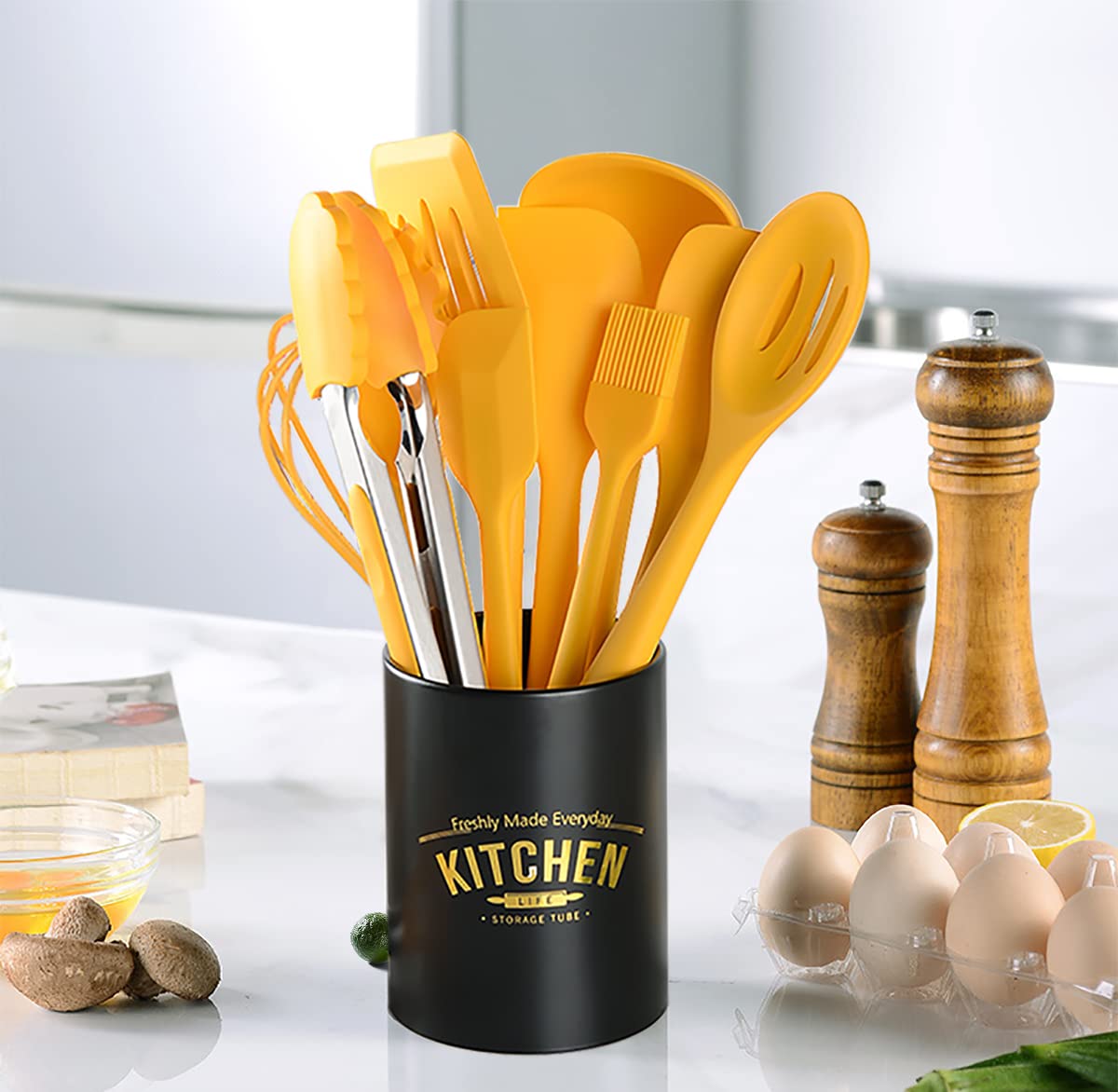 YunWuCloud yellow dish rack for organized storage and quick drying