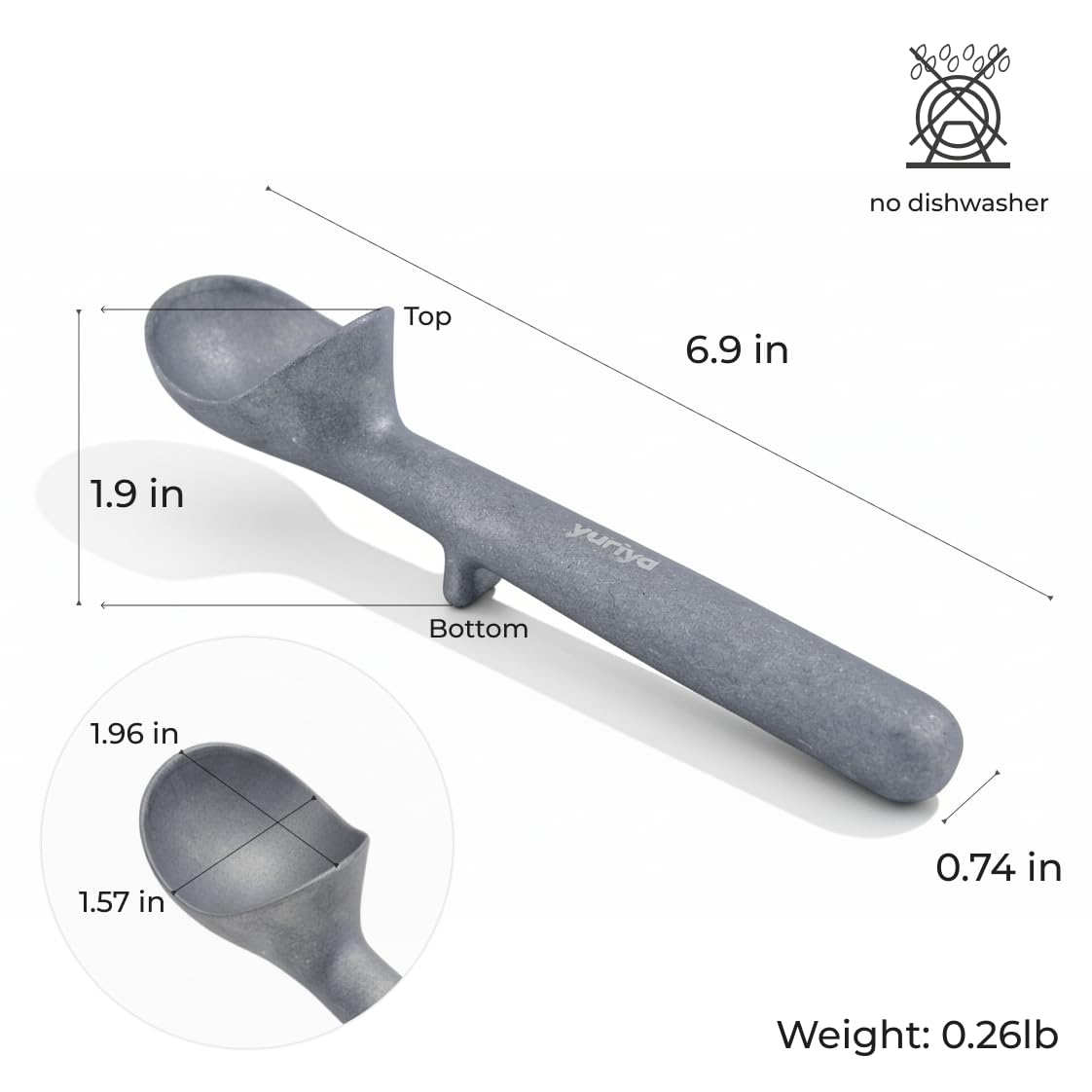 Yuriya versatile scoop suitable for cookie dough and dessert prep