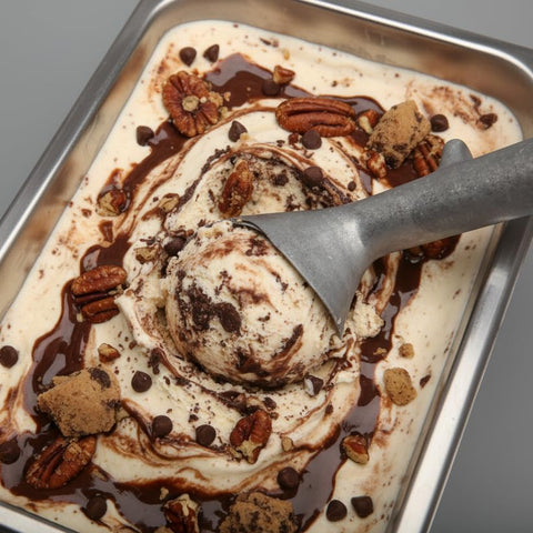 Yuriya scoop creates round scoops for ice cream, gelato, and sorbet
