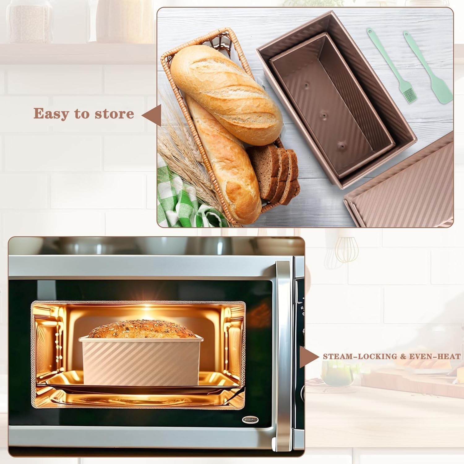 YURTKUMAS loaf pan dishwasher-safe design with gentle care