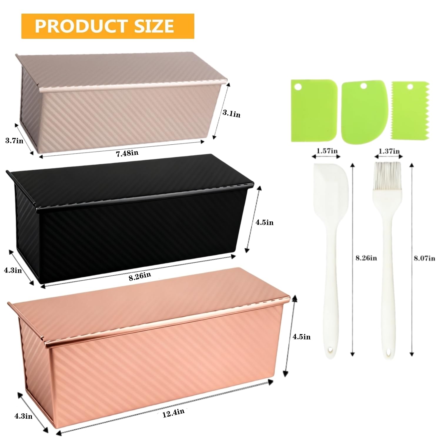 YURTKUMAS loaf pan lids shown for secure storage and freshness