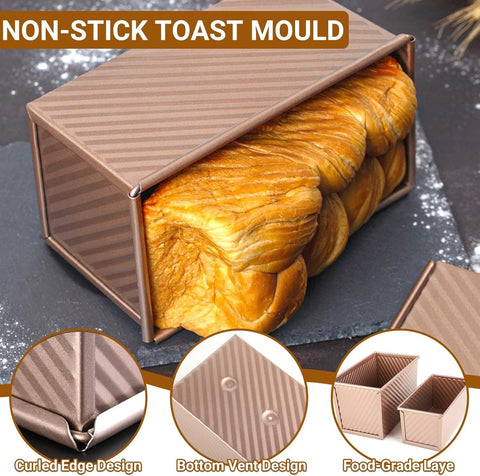 YURTKUMAS Pullman loaf pan with non-stick coating for easy release