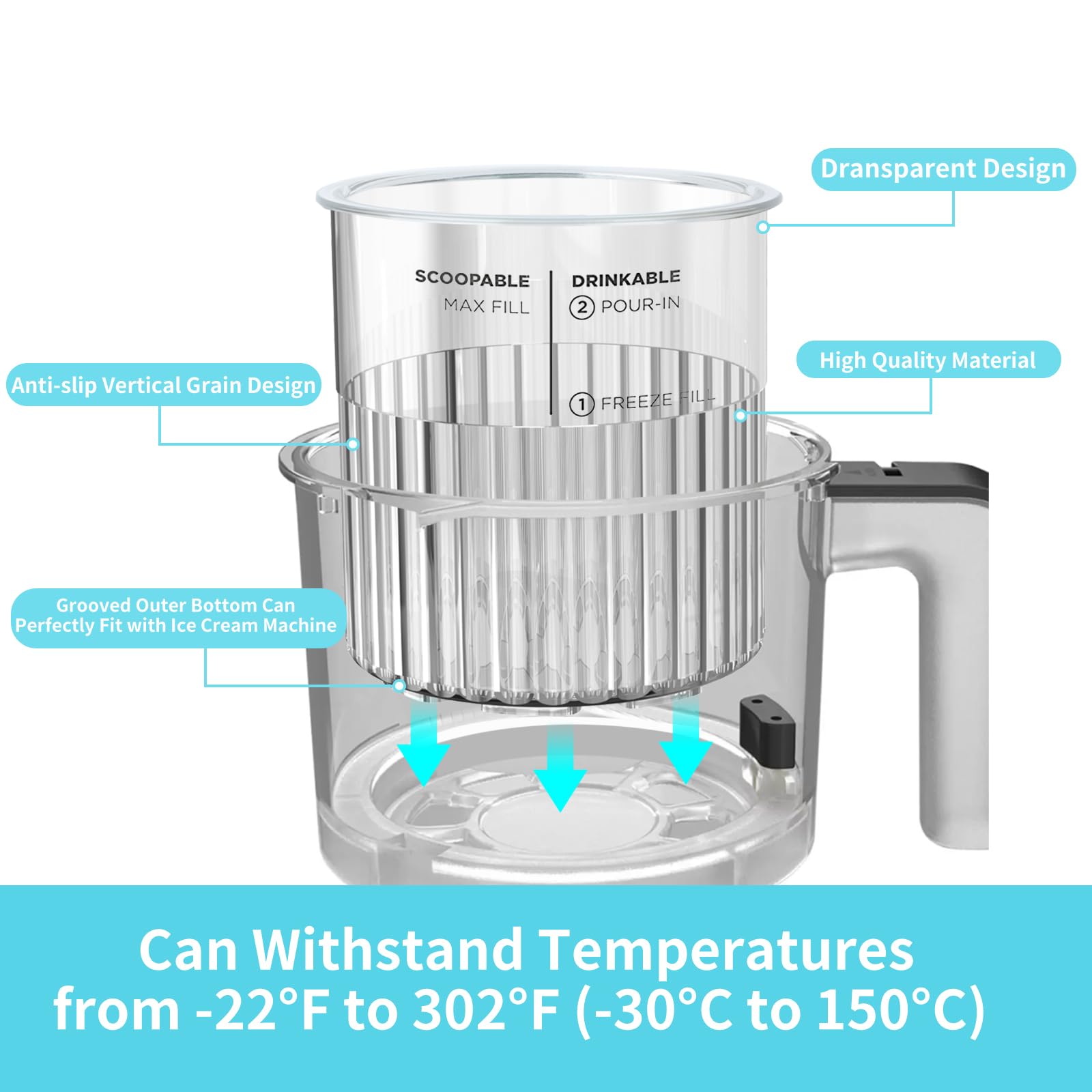 YUSFKJ BPA-free pint material for safe storage