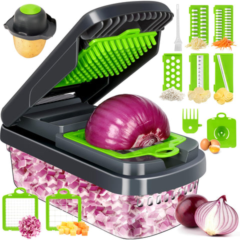 Yusshn vegetable chopper top view for quick, precise prep
