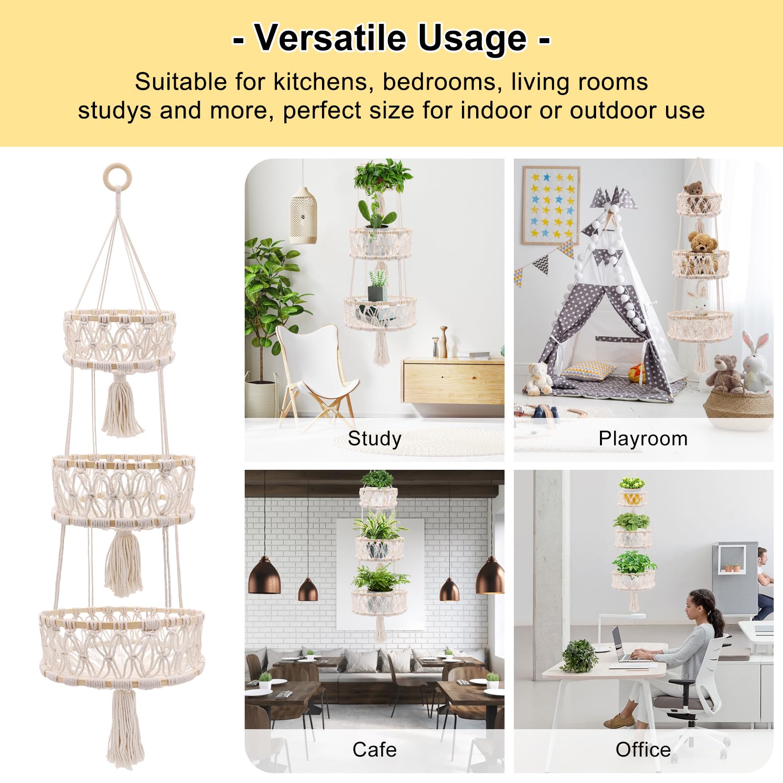 Yuuzue plant hanger view suits balcony or living room.