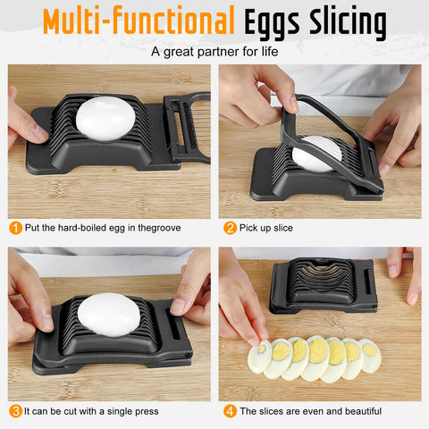 Yuzxaun egg slicer on rack indicating dishwasher-safe design