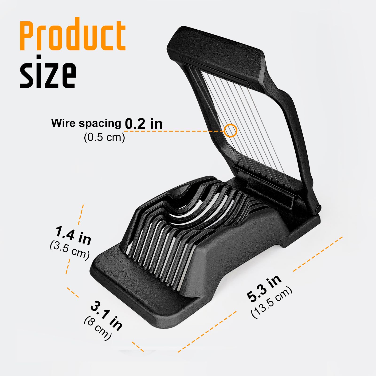 Yuzxaun egg slicer with non-slip base for stable cutting on counters