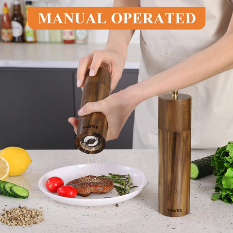 Yvake acacia wood adds natural warmth and complements modern kitchen decor.