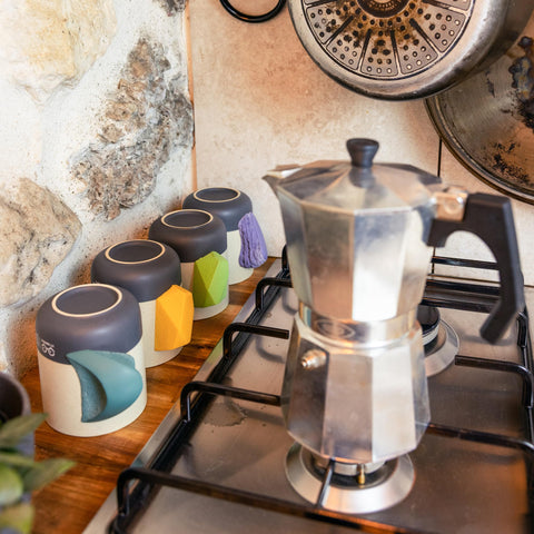 YY Vertical Climbing Mug Evo blue handcrafted ceramic quality and tactile grip