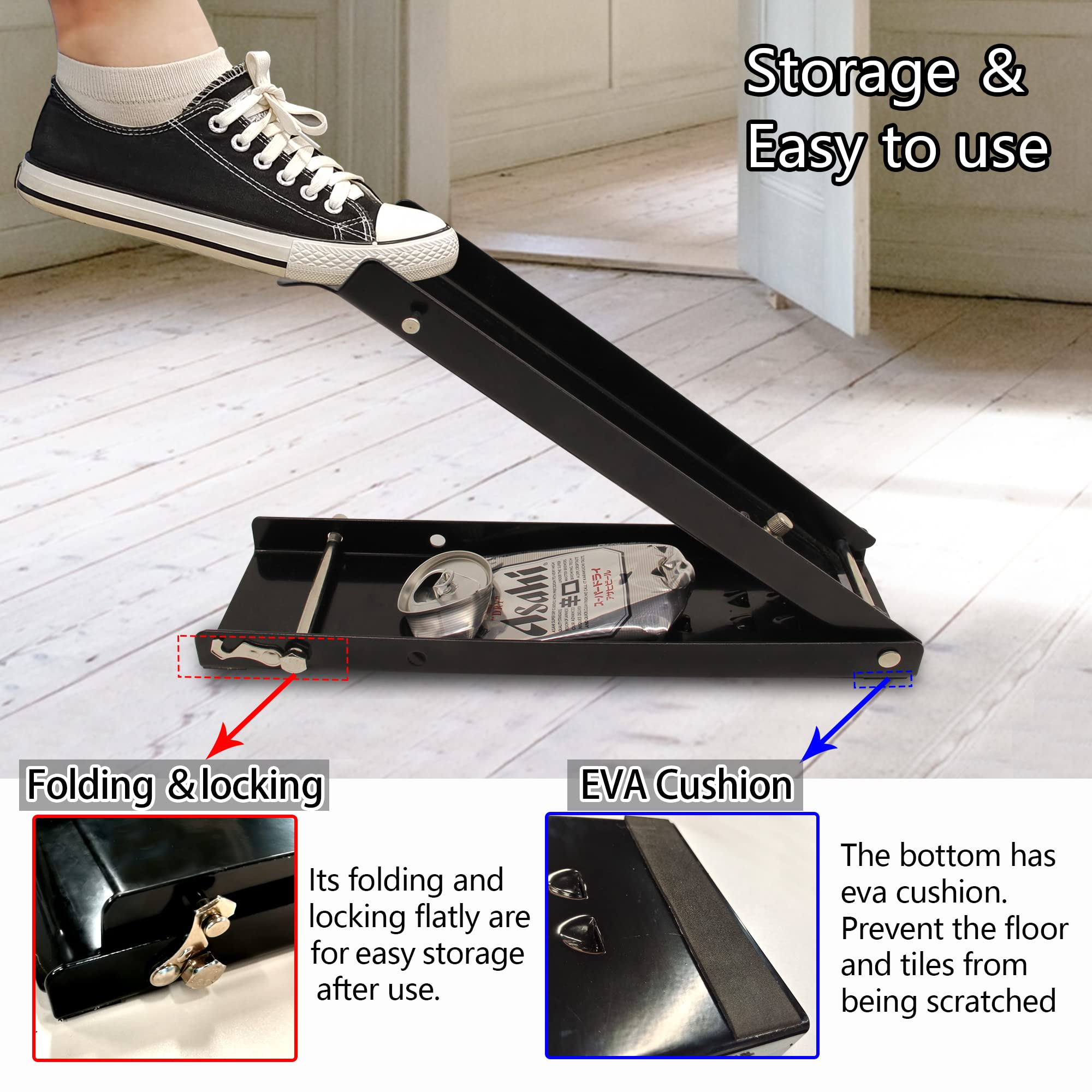 YYDS Can Crusher requires no installation for use in kitchen, garage, or RV.