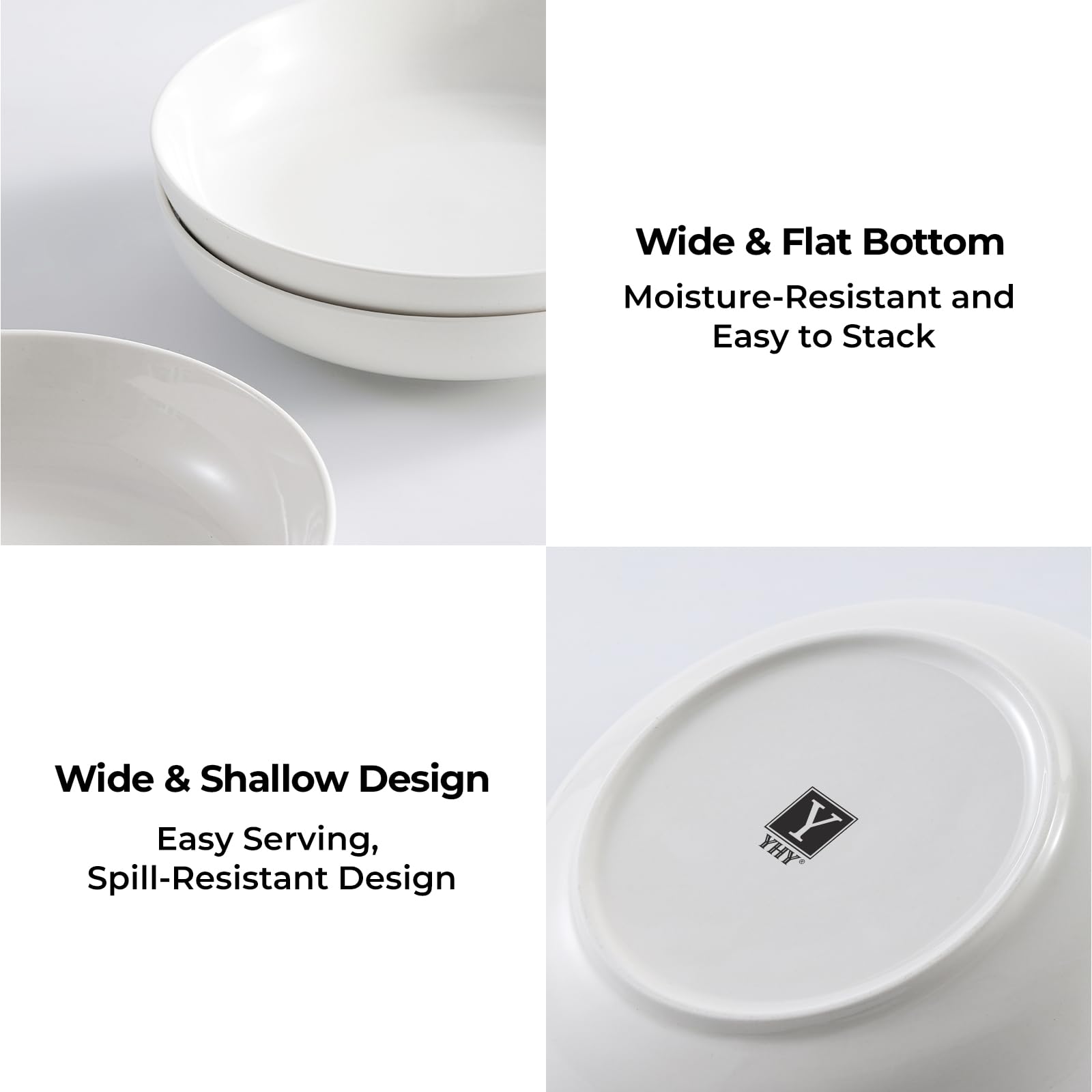 Y YHY oven-safe porcelain bowls ideal for warm pasta and casseroles