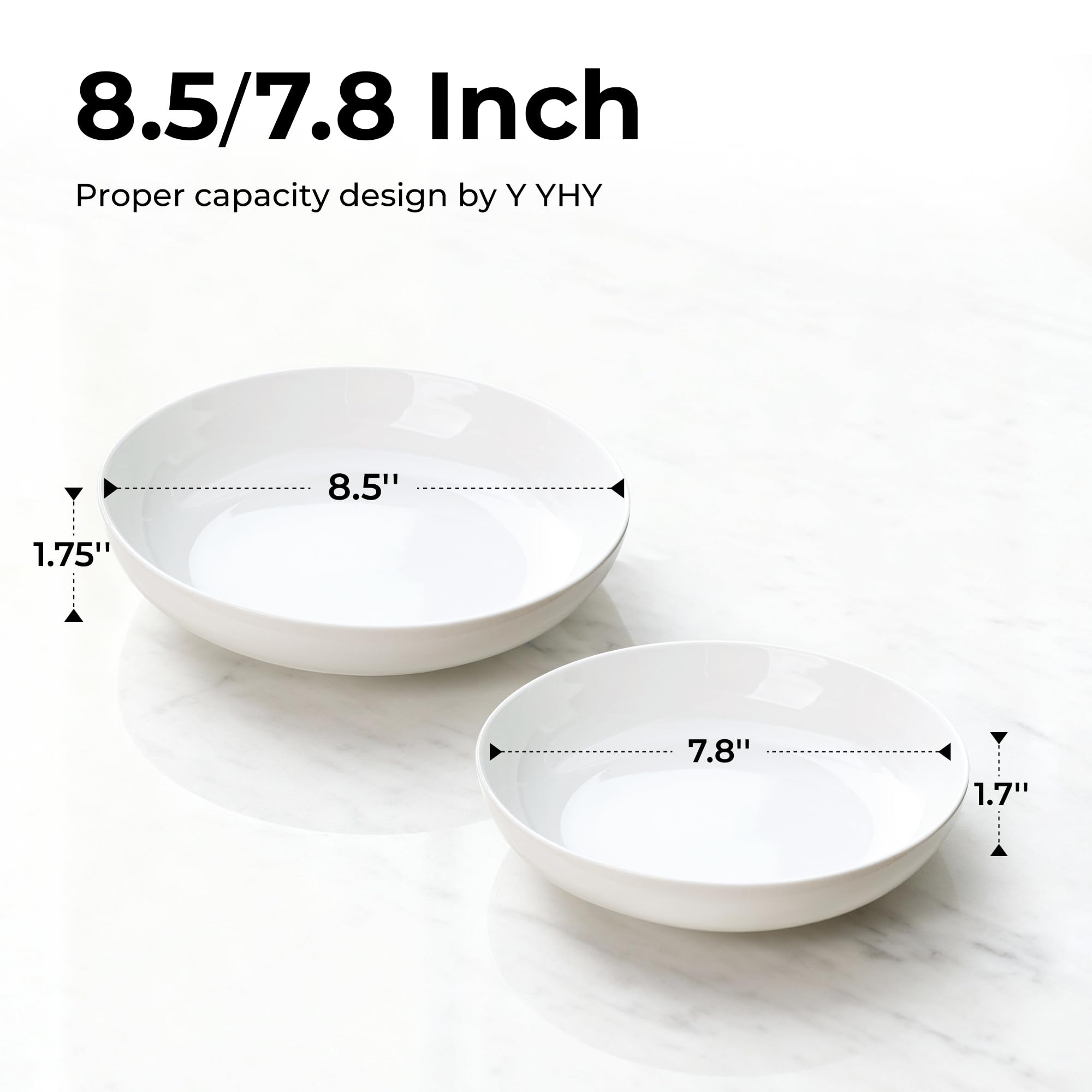 Y YHY stackable six-piece set on shelf demonstrates space-saving design